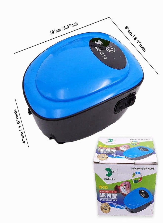 rizopets RS-313 Aquarium Air Pump, Quiet Operation, Blue - Image 4