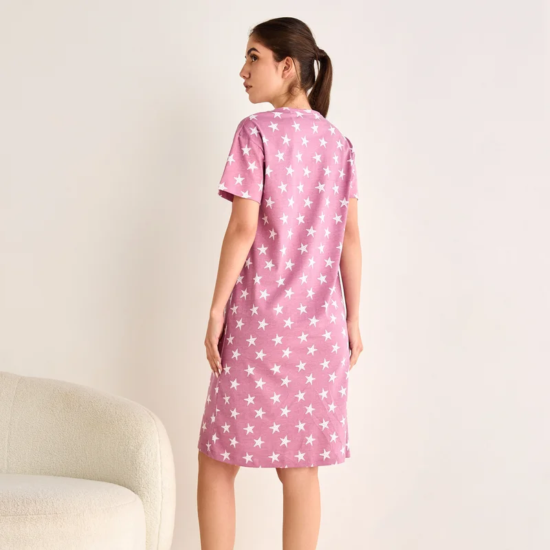 Splash FAV All-Over Printed Night Dress