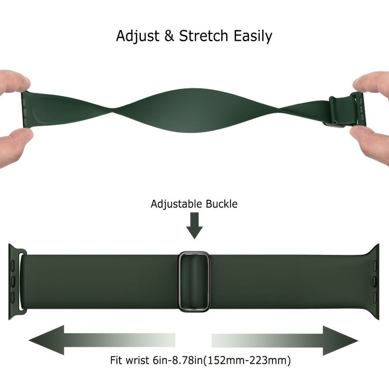 Premium Elastic Silicone Sports Strap Apple Watch Band 44 45 46 49 Mm Silt Soft Lightweight Sweatproof Adjustable Replacement For Séries 10 11 - Image 3