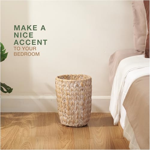 84ECO 2-Pack White Wicker Trash Cans - Image 3
