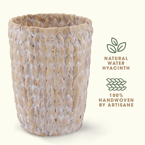 84ECO 2-Pack White Wicker Trash Cans - Image 5