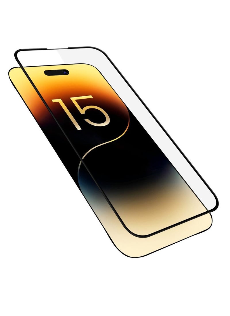 Brave - iPhone 15 Pro Max Screen Protector, [Easy Install] 3D Curved Anti-Bubble Shockproof Anti-Scratch 9H Ultra HD Tempered Glass Case Friendly Screen Protector for Apple iPhone 15 Pro Max, 6.7" - Image 1