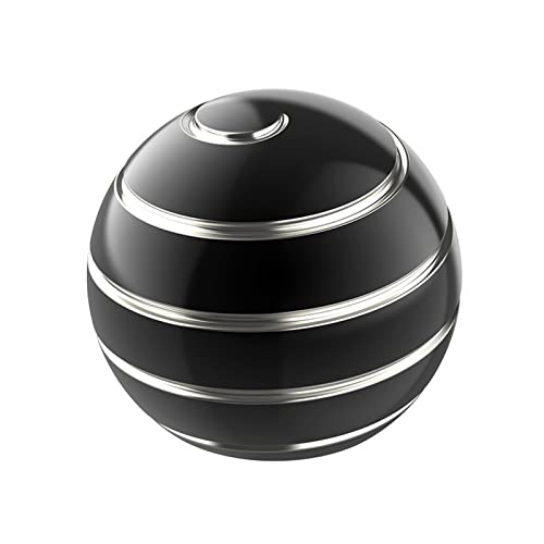 Apqdw Kinetic Desk Toy Ball 154 Kinetic Desktop Spinning Toys Optical Illusion Fidget Toys Gadgets for Adults Office Anxiety ADHD 39MM BlackA - Image 1