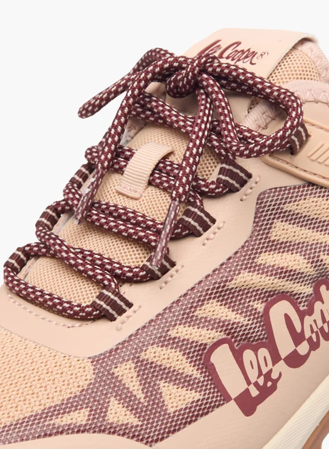 Lee Cooper Women's Logo Detail Sneakers with Lace-Up Closure