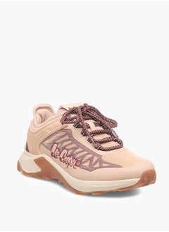 Lee Cooper Women's Logo Detail Sneakers with Lace-Up Closure  - Image 1
