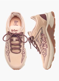 Lee Cooper Women's Logo Detail Sneakers with Lace-Up Closure  - Image 2