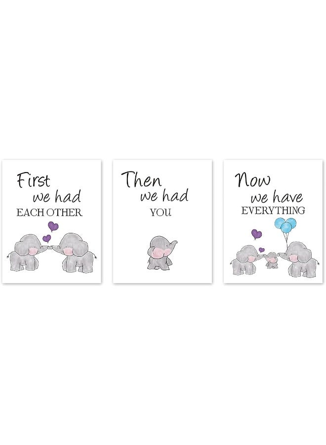 KAIRNE Set of 3 Canvas Pictures For Children's Baby Room Decoration - Image 1