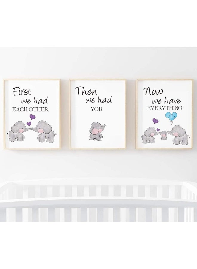 KAIRNE Set of 3 Canvas Pictures For Children's Baby Room Decoration - Image 2