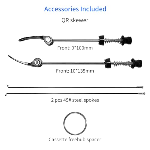 ZTZ 26"/27.5"/29" Mountain Bike Wheelset，Ultralight Aluminum Alloy Rim 32H High Strength Bike Wheels， Quick Release Disc Brake MTB Wheel Set， Compatible 7-12 Speed Cassette - Image 2