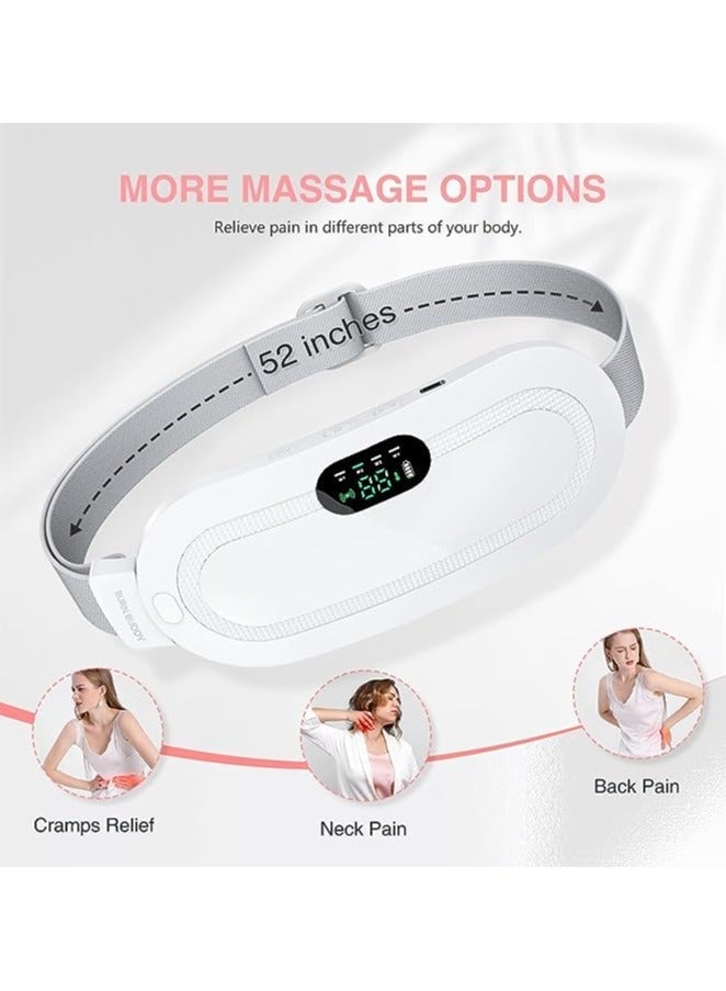 ABJ Menstrual Heating Pad, Electric Cordless Heated Waist Belt,Fast Heating Pad with 3 Heat Levels and 3 Vibration Massage Modes, Menstrual/Period, Back or Belly Pain Relief for Women or Girl - Image 4