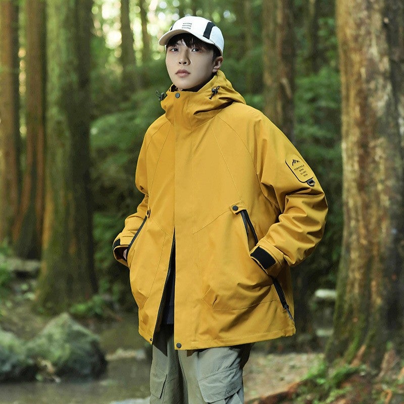 Explosive Couple'S Charge Clothes Men'S And Women'S Three-In-One Two-Piece Set Men'S And Women'S Windproof Waterproof Outdoor Mountaineering Clothes Jacket - Image 1
