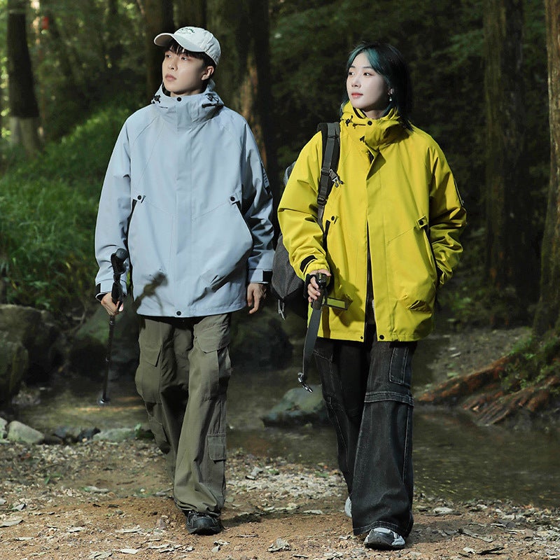 Explosive Couple'S Charge Clothes Men'S And Women'S Three-In-One Two-Piece Set Men'S And Women'S Windproof Waterproof Outdoor Mountaineering Clothes Jacket - Image 5