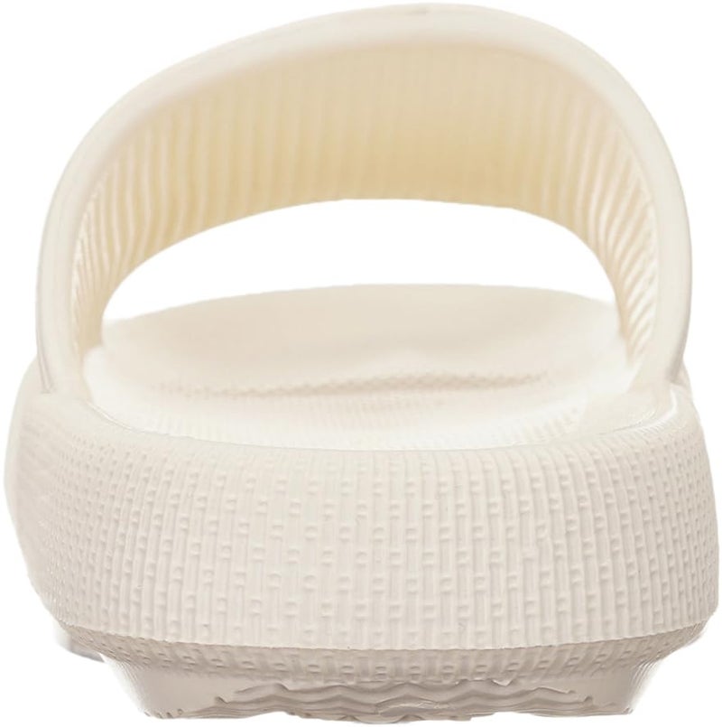 WHITIN Bathroom Sandals for Women Cushion Thick Sole Slides Size 6 7 Quick Drying Shower Slippers Fashionable Flat Antislip Bath Pool Beige 37-38 - Image 3