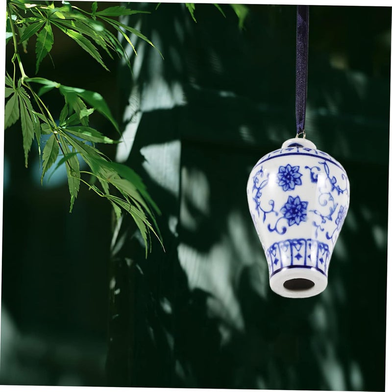 Luxshiny Ceramic Pot Wind Chime Pendant – Decorative Hanging Wind Bell for Indoor and Outdoor Use – Creative Home and Car Décor – Unique for Garden Lovers - Image 4