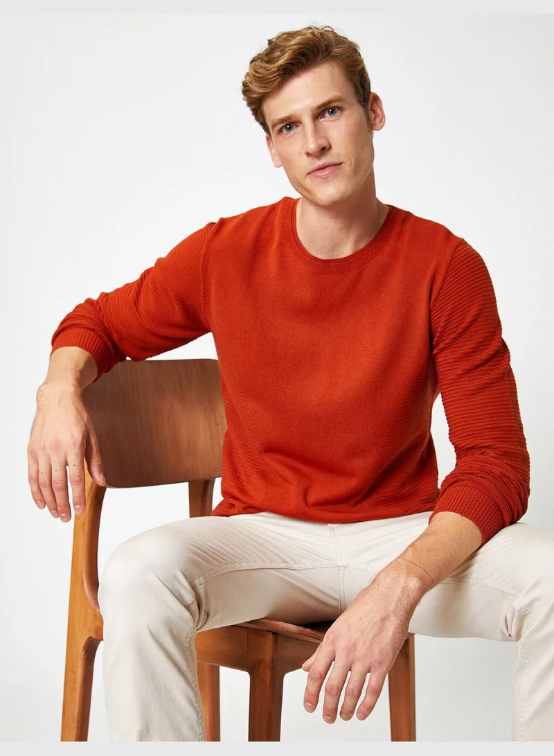 KOTON Basic Knit Sweater Crew Neck Long Sleeve