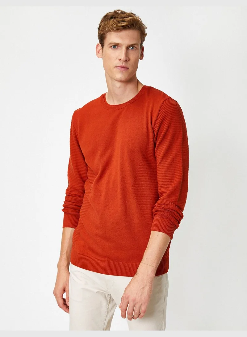 KOTON Basic Knit Sweater Crew Neck Long Sleeve