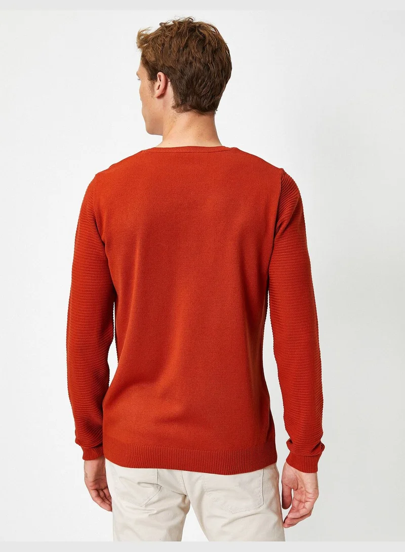 KOTON Basic Knit Sweater Crew Neck Long Sleeve