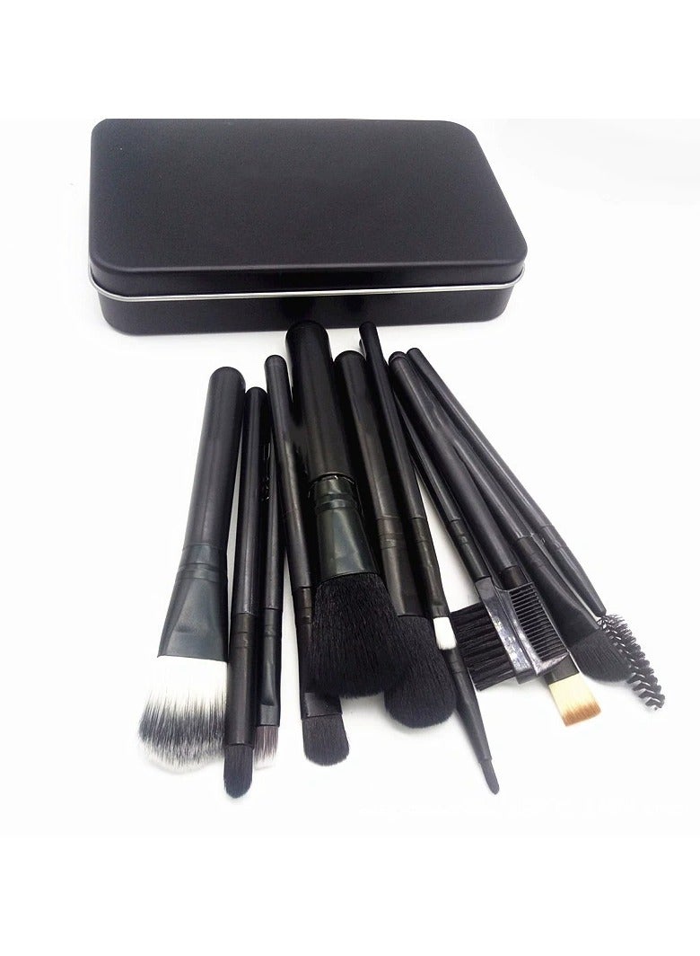 general 12-Piece Professional Makeup Brushes Set Foundation Powder Concealers Face Eye Shadows Makeup Brush Tool Kit With Case - Image 2