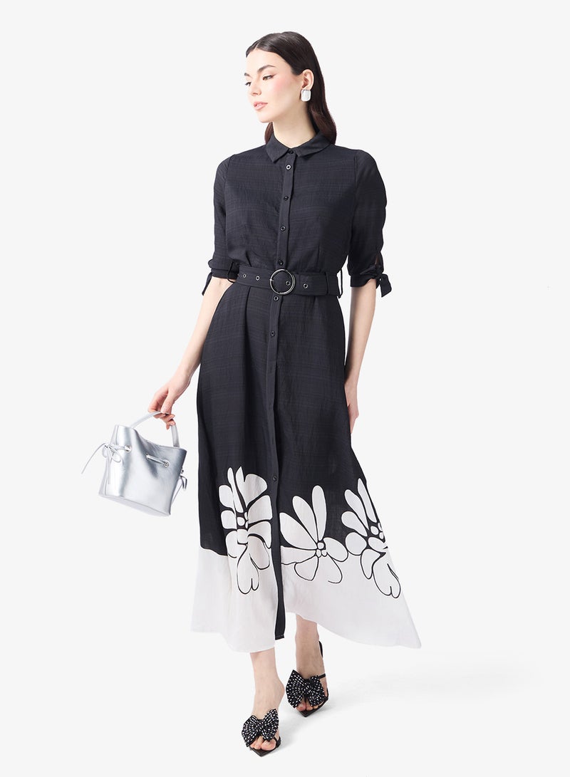 Style Cheat Printed Shirt Dress - Image 4