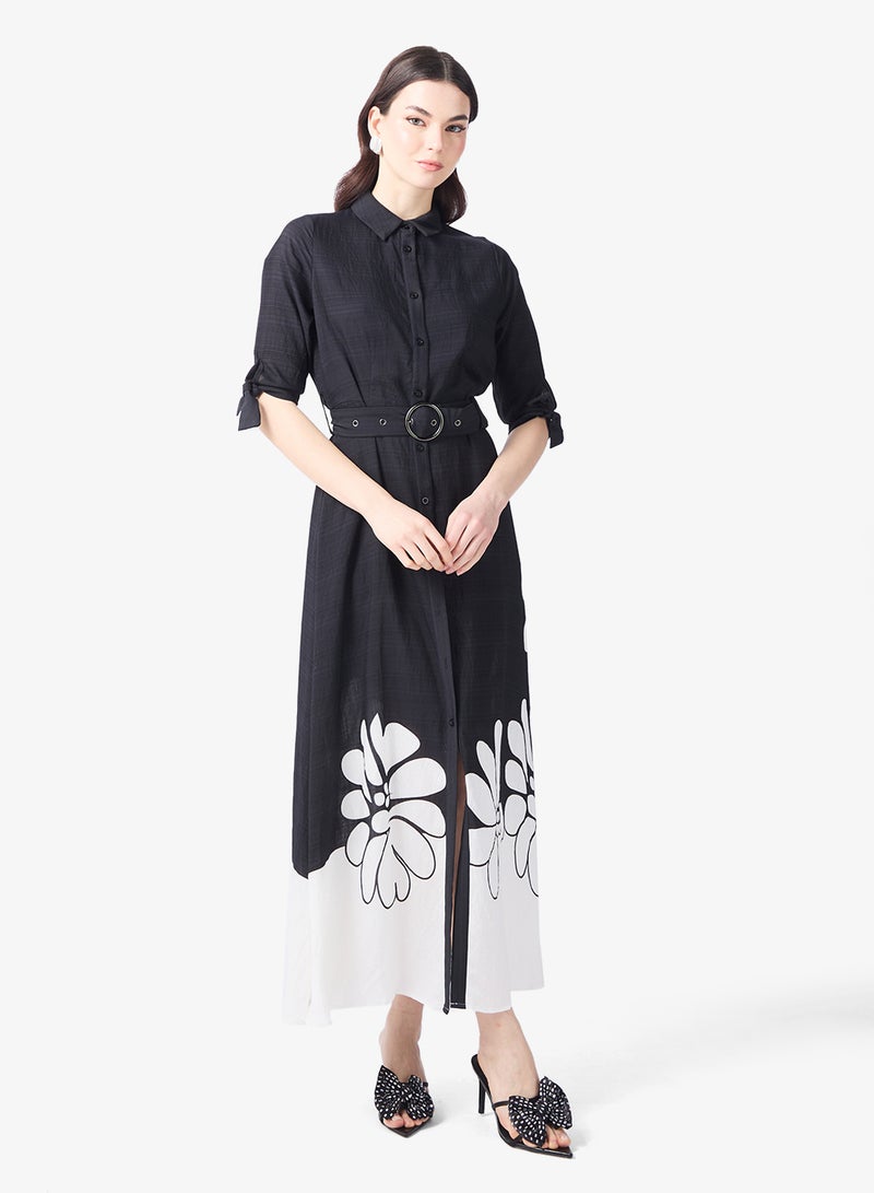 Style Cheat Printed Shirt Dress - Image 1