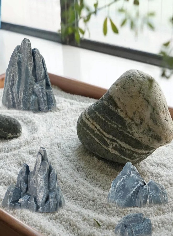 Warmtree 10 Pcs Simulation Miniature Rockery Diorama Rocks Miniature Stone for Diorama Supplies Miniature Terrain Fairy Garden Zen Garden Accessories Terrarium Decor Tank Aquarium Decoration(Grey) - Image 5