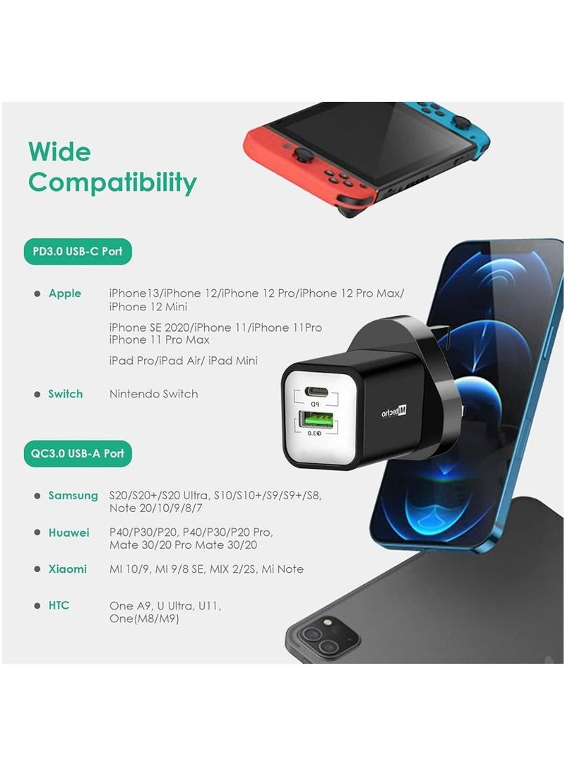 Mi techo - Mi Techo Fast Charge Power Port II 2-Port 20W Fast and Safe Charging Compatible with Android and iOS and Tablets, Earbuds, Portable speaker, Tablets, Power Banks, and all USB Charging Devices - Image 1