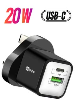 Mi techo Mi Techo Fast Charge Power Port II 2-Port 20W Fast and Safe Charging Compatible with Android and iOS and Tablets, Earbuds, Portable speaker, Tablets, Power Banks, and all USB Charging Devices  - Image 1
