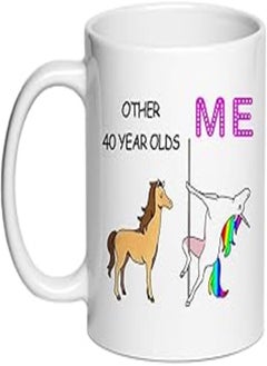 SIUNY 40th Birthday Gifts for Women - Other 40 Year Olds Me Unicorn Coffee Mugs - Novelty Best 40 Year Old Birthday Gift Ideas for Sisters, Friends, Coworker, BFF, Wife, Her (40th Birthday Mug)