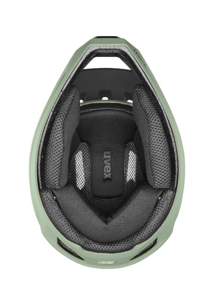 UVEX خوذة Uvex Ravage – أخضر موس/أسود مطفي – خوذة حماية للدراجات الجبلية لراكبي الدراجات – مقاس 60–63 سم - Image 5