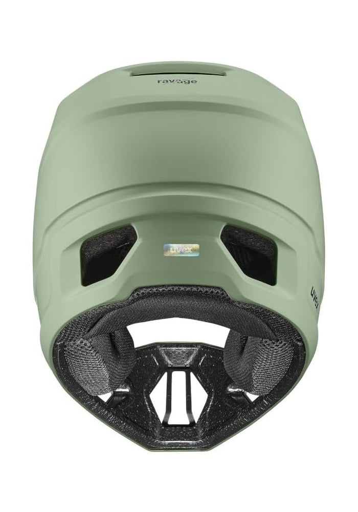 UVEX خوذة Uvex Ravage – أخضر موس/أسود مطفي – خوذة حماية للدراجات الجبلية لراكبي الدراجات – مقاس 60–63 سم - Image 3