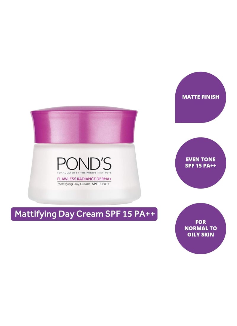 Pond's Pond's Flawless Radiance Derma+ SPF15 Mattifying Day Cream (50gm)  - Image 3