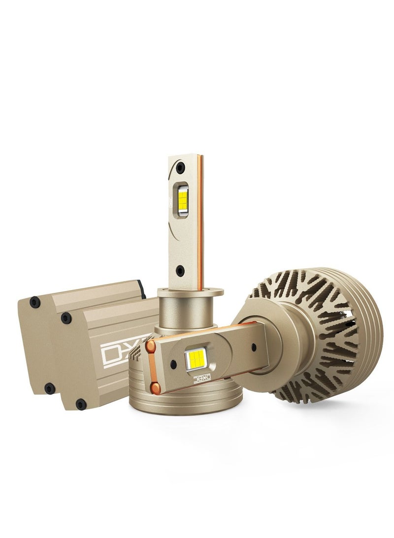 DXB-C BUS-TRUCK H1 LED Car Headlight Bulbs, 100W 10000LM 300% Extremely Bright Light, 6500K Cool White LED Bulb for Low Beam and High Beam Headlights, Plug and Play, IP68 - Pack of 2 - Image 2