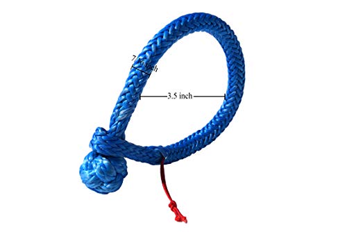 QIQU Marine Rigging Soft Shackle for Sailing Boating Yacht and 4wd Recovery (Blue, 7/16inch*3.5inch) - Image 2