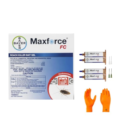 USA Supply Maxforce Fc Roach Bait Gel 4 Tubes | Premium USA Supply Gloves for Safe Eradication | USA Supply Pest ID Card - Image 1
