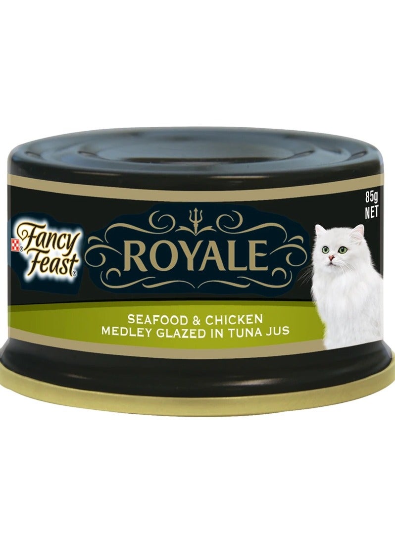 بيورينا فانسي فيست بورينا فانسي فيست رويال للمأكولات البحرية ودجاج متنوع من طعام القطط الرطب - Image 2