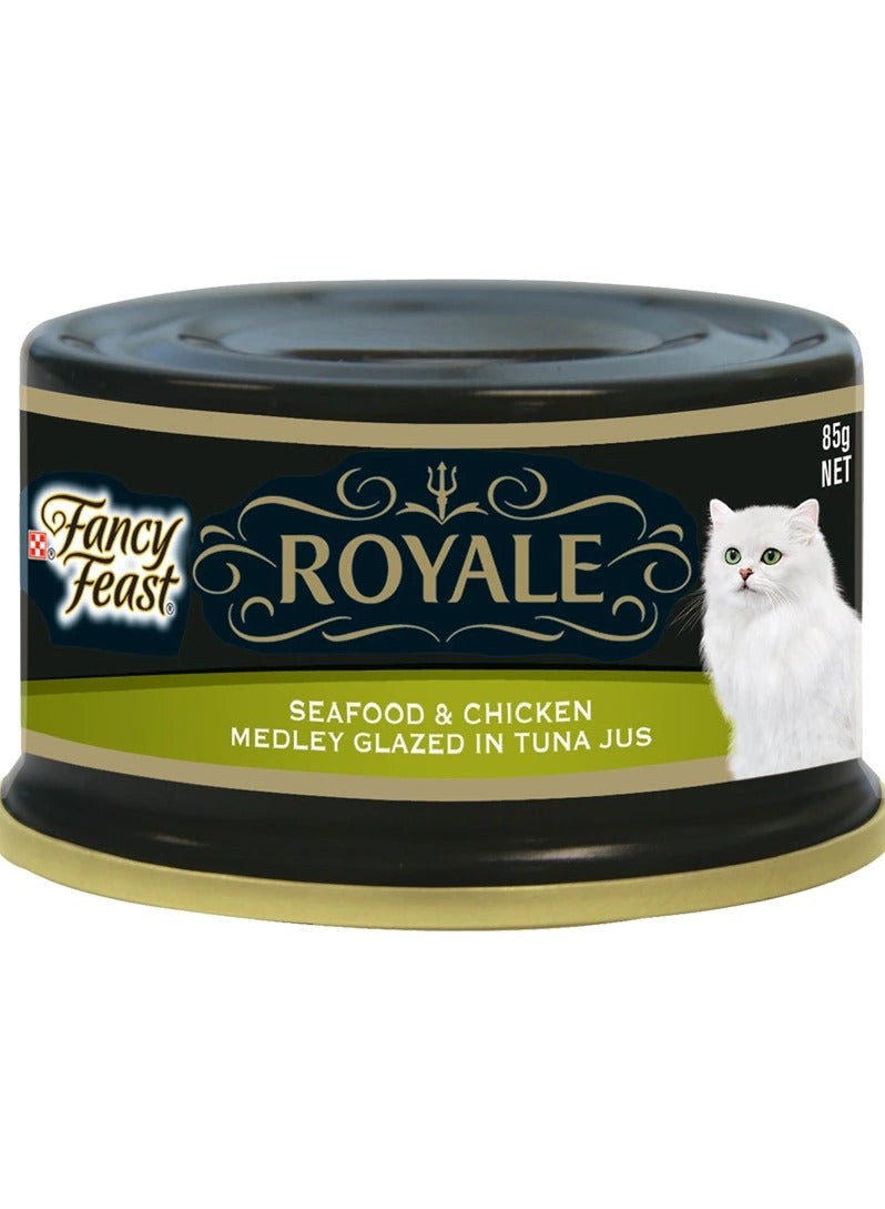 بيورينا فانسي فيست بورينا فانسي فيست رويال للمأكولات البحرية ودجاج متنوع من طعام القطط الرطب - Image 1