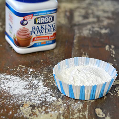 Argo Double Acting Baking Powder, 12 Ounce Resealable Plastic Container with Argo Measuring Spoon - Image 4