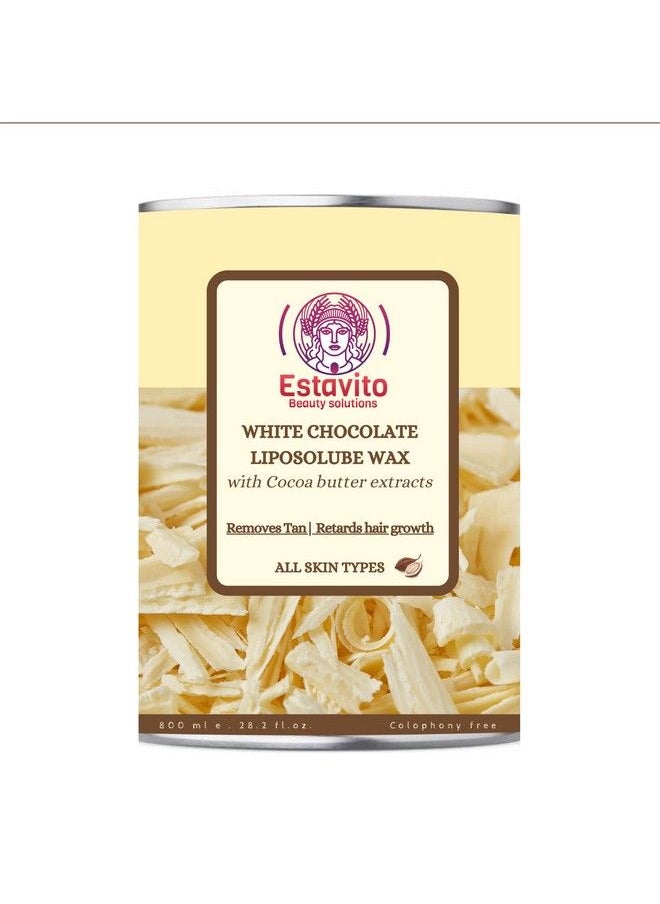 ESTAVITO - White Chocolate Liposoluble Wax 800Ml ; Removes Hair & Tan ; Colophony Free ; For All Skin Types ; - Image 1
