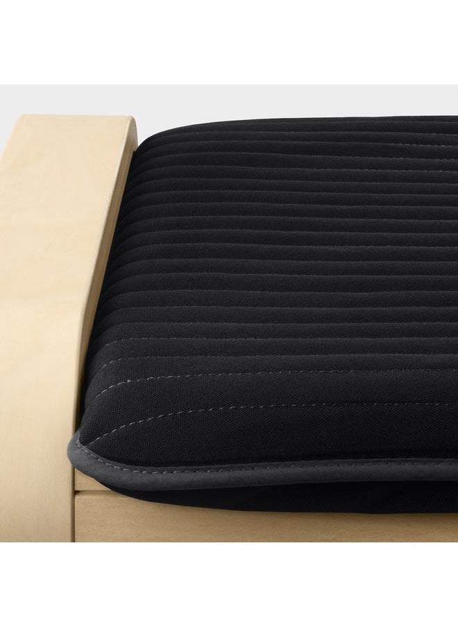 Zaboon - Footstool, Birch Veneer/Knisa Black - Image 1