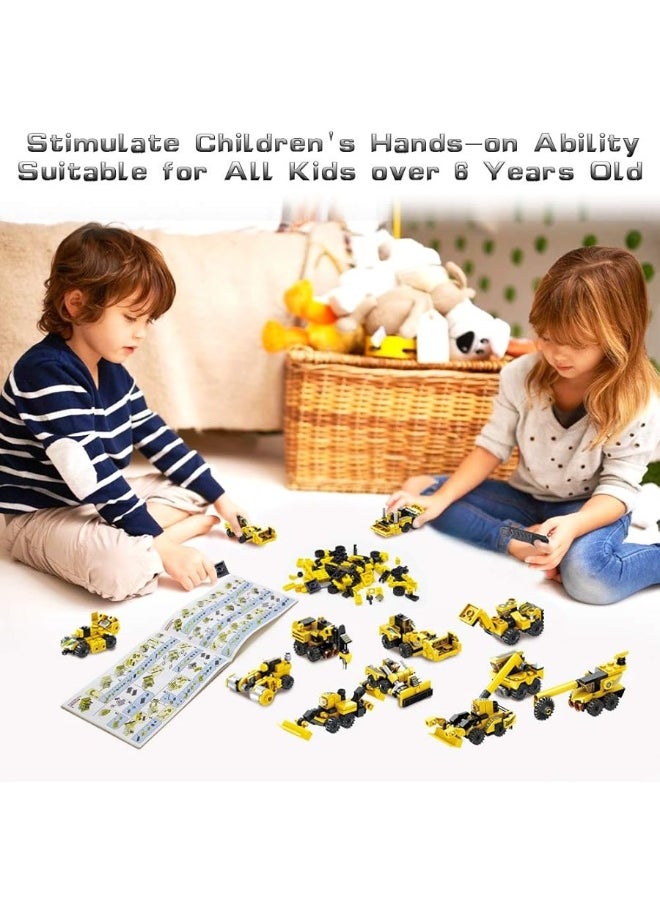 VATOS - VATOS STEM Building Toys, 573 PCS Robot STEM Toys for 6 Year Old Boys 25-in-1 Engineering Building Bricks Construction Vehicles Kit Building Blocks Best Gifts for Kids Aged 6 7 8 9 10 11 12 Yr Old - Image 1