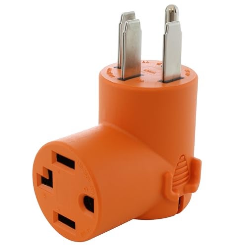 AC WORKS NEMA 14-50P 50Amp 4-Prong Range/ Generator/ EV Plug to 14-30R 4-Prong Dryer Outlet (Compact) - Image 1