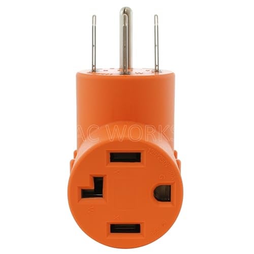 AC WORKS NEMA 14-50P 50Amp 4-Prong Range/ Generator/ EV Plug to 14-30R 4-Prong Dryer Outlet (Compact) - Image 4