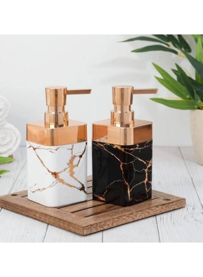 Dispenser marble acrylic soap – a modern touch to elegance in your bathroom -L - Image 3