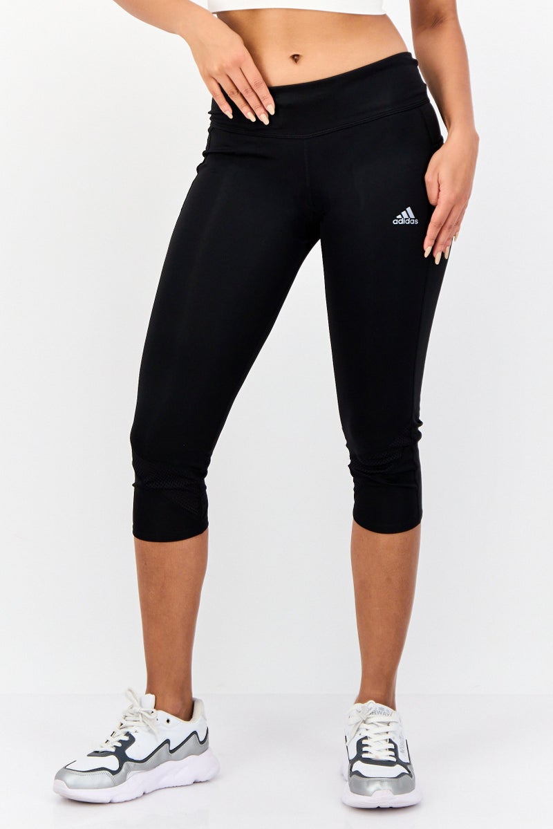 Adidas Women Sportswear Fit Running Crop Leggings, Black  - Image 1