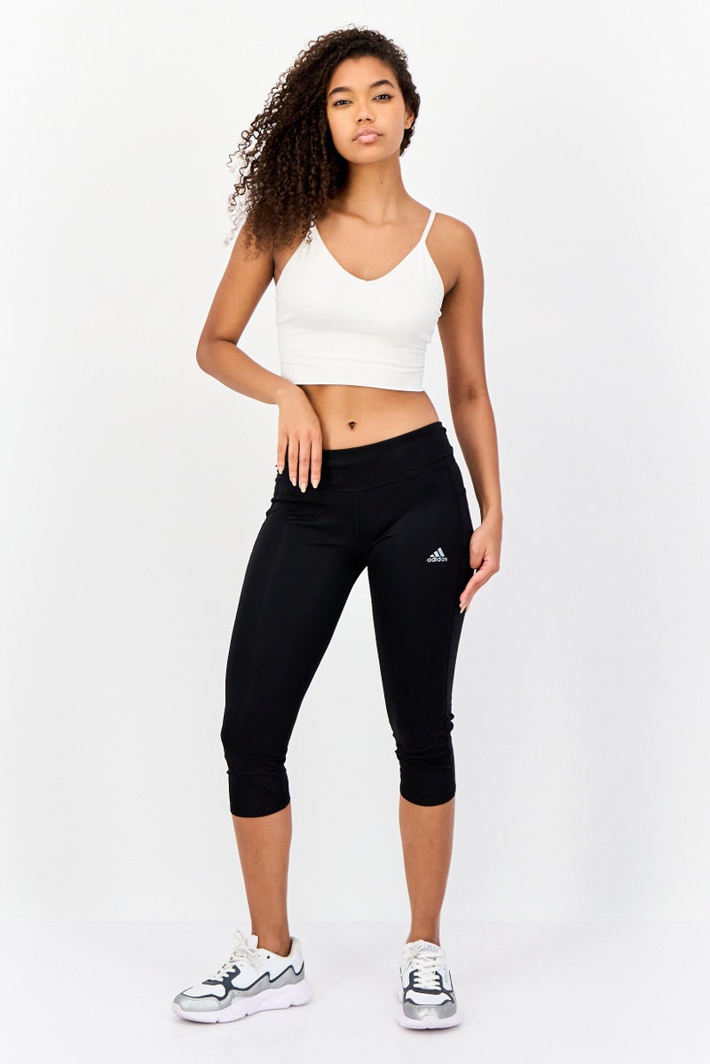 Adidas Women Sportswear Fit Running Crop Leggings, Black  - Image 4