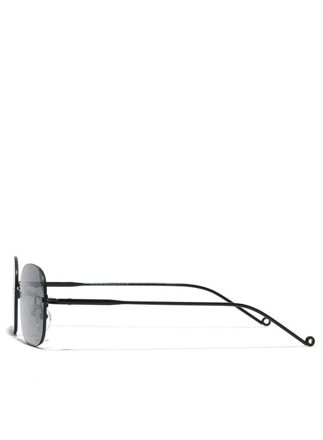 بلاك أوت نظارة شمسية نسائية أنجلينا سوداء بإطار معدني وعدسات رمادية