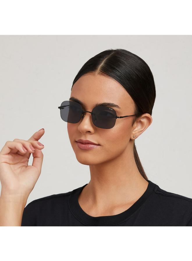 Blackout ANGELINA Women Black Sunglasses - Frame Material: Metal- Frame Color: Black-Lens Color: Gray  - Full Rim - Image 5