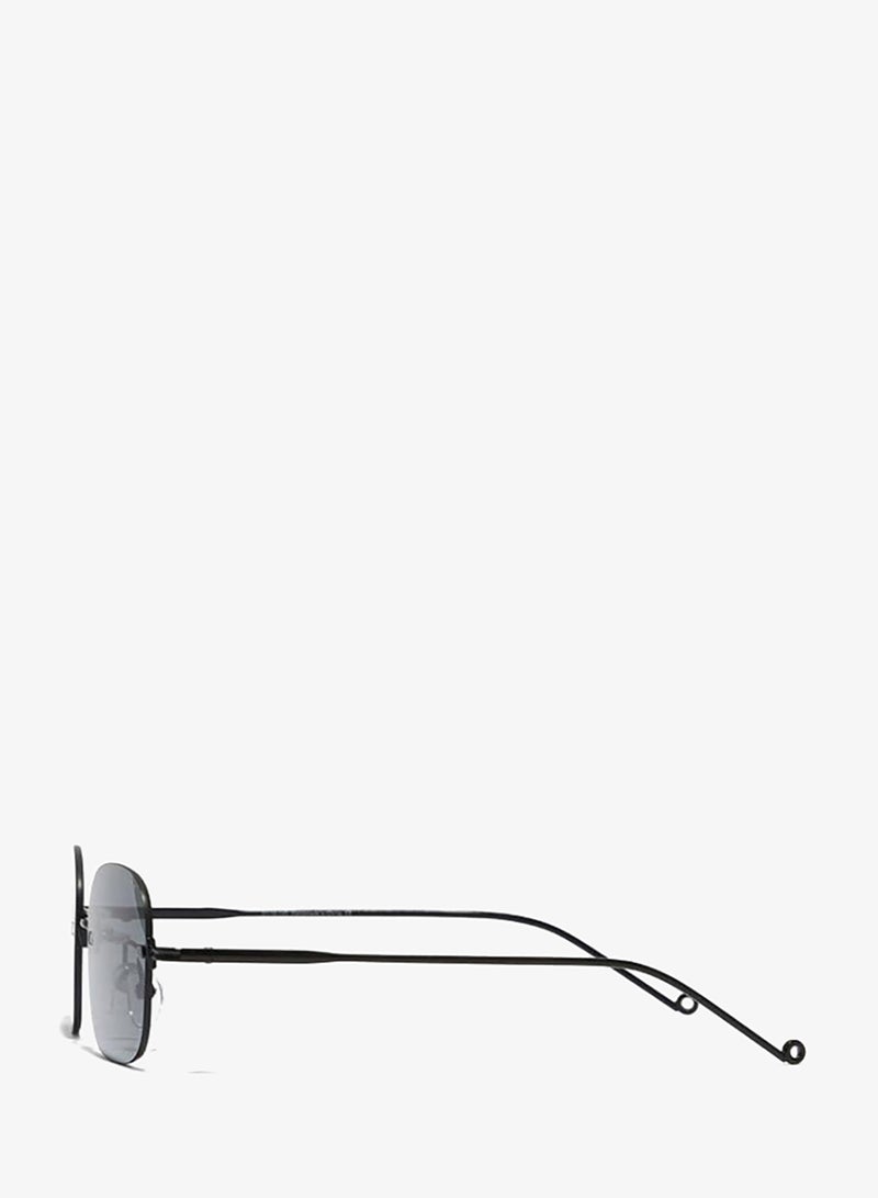 Blackout ANGELINA Women Black Sunglasses - Frame Material: Metal- Frame Color: Black-Lens Color: Gray  - Full Rim - Image 3