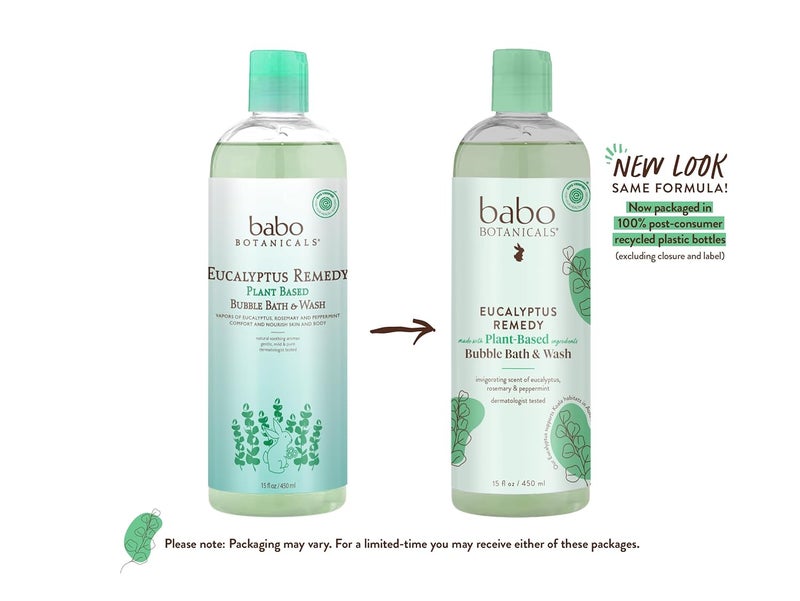 Babo Botanicals علاج بابل بوتانيكالز بالأوكالبتوس 2 في 1 غسول استحمام رغوي منشط بالأوكالبتوس وإكليل الجبل والنعناع لجميع الأعمار معتمد من EWG نباتي - Image 2