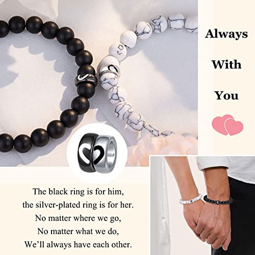 UNGENT THEM Couples Bracelets Matching Stuff Long Distance Relationship Promise His Hers Sweetest Valentines Christmas I Love You Gifts for Him Her Boyfriend Girlfriend Women Men BF - Image 2